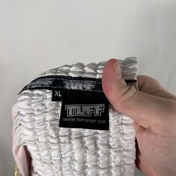 TUFF Muay Thai Shorts Men's XL Red Gold Pull On Drawstring 4" Inseam - Picture 8 of 10